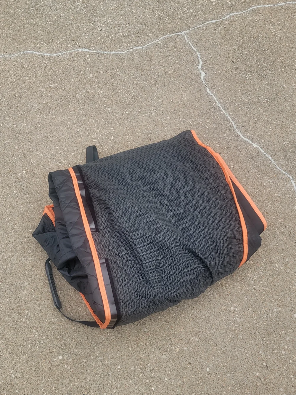 Quilted Waterproof Pet Car Seat Cover - Black with Orange Trim